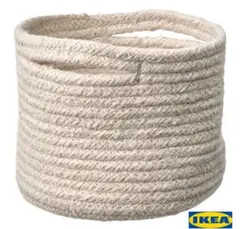 IKEA TJABBIG シャッビグ バスケット 小物入コットン製 ナチュラル