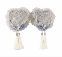 星箱works 彩花磁 お団子クリップ式コサージュ サックスのサムネイル