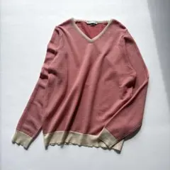 JOHNSMEDLEY × SHIPS別注 英国製 Vネックニット へリボーン柄