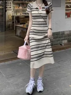 SHEIN ワンピース ストライプ