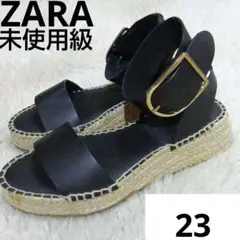 未使用級　ZARA ザラ☆エスパドリーユ厚底 足首ベルト サンダル 36のサムネイル