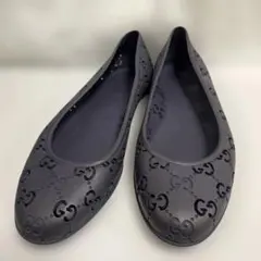 グッチ ラバー シューズ レディース 靴 フラットネイビー ＧＵＣＣＩ 23㎝