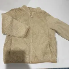 ベージュ フリース ジップアップアウター 100
