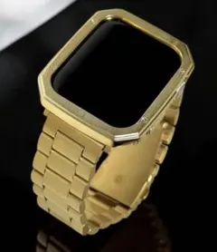 ゴールド⭐︎アップルウォッチバンド　ステンレスベルト-Apple Watchカバー