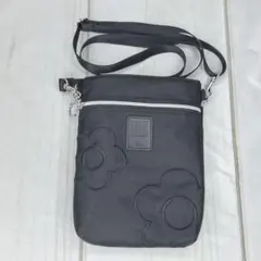 【未使用品】 MARY QUANT フラワー ショルダーバッグ ポーチ ブラック