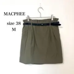 マカフィー◇トゥモローランド ベルト付き スカート カーキ オリーブ 38 Mのサムネイル