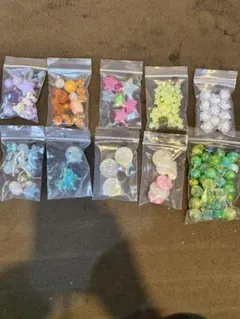 ビーズセット 10パック 色と形のバリエーション