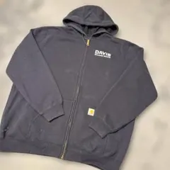 CARHARTT　企業両面プリント　フルジップパーカー　XL　ネイビー