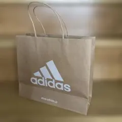 adidas　アディダス　ショッパー袋　茶色　小　23✕26✕10cmのサムネイル
