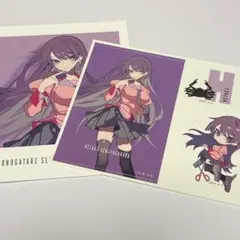 フォト風カード＆ステッカーセット　物語シリーズ×望月けい　戦場ヶ原ひたぎ