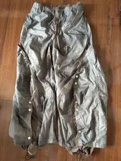 GRANCY Button Layered Nylon Pants