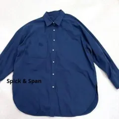 Spick&Span ギャザーパールボタンシャツ オーバーサイズ ゆったり 