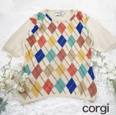 corgi コーギー ニット コットン アーガイル イギリスのサムネイル