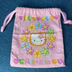 ハローキティ　巾着袋　レトロ