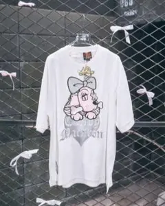ミシェルマカロン　ガルフィーコラボBIGTワンピ　♥︎ホワイト♥︎のサムネイル