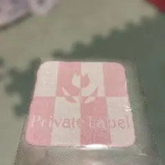 Private Label タオルハンカチ ピンク チェック柄のサムネイル
