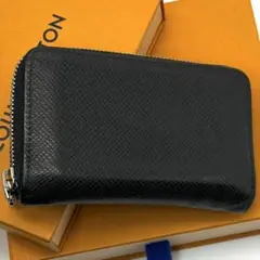 良品 ルイヴィトン タイガ ジッピーコインパース 財布 小銭 ラウンドジップ 黒