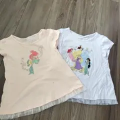 ディズニープリンセス Tシャツ 2枚セット
