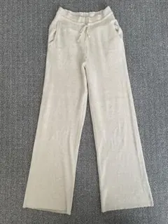 ユニクロ・ウォッシャブルニットリブパンツ M（丈長めタイプ）