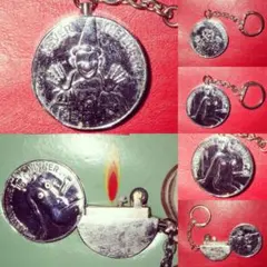 50’S★イカサマ★オイルライター★4★ビンテージ★キーホルダー★ピエロ★ヌード