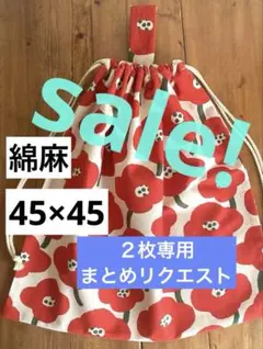 HIME様 リクエスト 2点 まとめ商品もっと大きめお着替え袋巾着袋男の子女の子