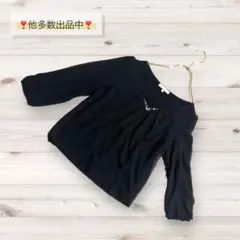 ビジュー付❗️【プロポーション ボディドレッシング】シフォンブラウス 黒 2