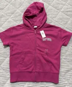 【新品未使用】GAP パーカー　半袖　ショッキングピンクのサムネイル