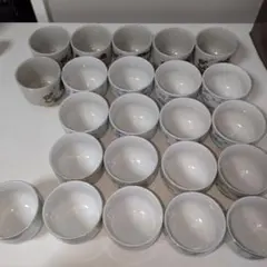 湯飲み　湯呑み　鶴　梅　花　23客セット　まとめ売り