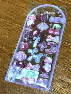 クーリア Q-LiA クリアジェム ステッカー ピンク 立体 シール 正規品