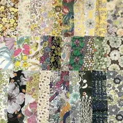 リバティプリント　タナローン　約10㎝×10㎝ 30枚　はぎれセット