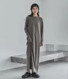 feepur カットリブロングワンピース