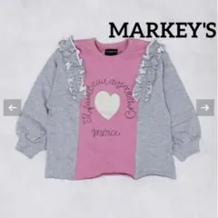 【新品】MARKEY'S マーキーズ 裏毛リメイクフリルスウェット トレーナー