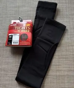 新品未使用　裏起毛　厚地保温　タイツ　前あき　前開き　ブラック　黒　Mサイズ