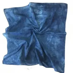 ④藍染★正方形・綿のバンダナ★ハンドメイド