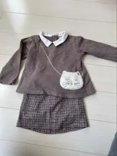 プティマイン　110cm トレーナー スカートセット