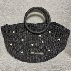 JILL by JILLSTUART パール付き かごバッグ ブラックのサムネイル