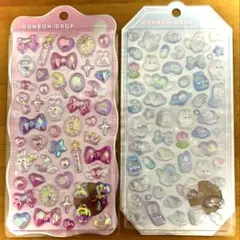 ボンボンドロップ シール　ほうせきボンボン　みずいろボンボン　２枚セット