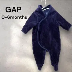 Baby Gap ベビーギャップ 足つきカバーオール 60cm ネイビー くま耳