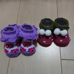 花柄 マリメッコ風 イチゴ 苺 ベビー ソックス 靴下 セット