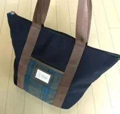【新品・未使用】ピーターラビット　トートバッグ　ネイビー×チェック