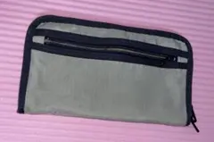 ポケットたくさんのコンパクトバッグ トラベルポーチ グレー ネイビー