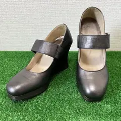 BeauFort ストラップ　ラウンドトゥ　パンプス　ウエッジソール　日本製のサムネイル