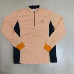 TIGORA オレンジストライプ ハーフジップ トップス Lサイズ