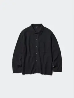 UNIQLO ユニクロ　ミラノリブシャツカーディガン　ブラック　S