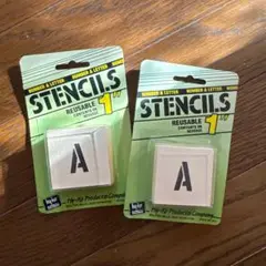 1インチ 耐水ステンシル シート 2セット アルファベット数字