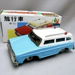 希少！当時物　ブリキ製　旅行車　トラベリングカー　ワゴン　玩具　昭和レトロのサムネイル