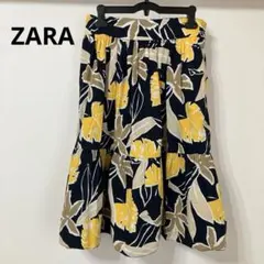 ZARA コットン　花柄　スカート