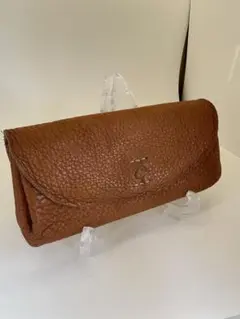 [美品] 値下げ！cham. チャム レザー フラップ長財布 キャメルのサムネイル
