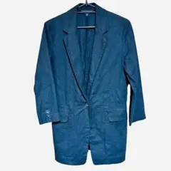 rienda リエンダ 麻混 テーラードジャケット ブラック S