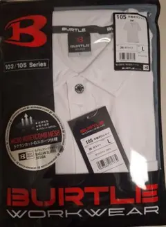 バートル　BURTLE　半袖　ポロシャツ　29.ホワイト　Lサイズ　105のサムネイル
